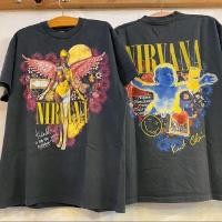 ราคา เสื้อยืดผ้าฟอกเฟด เนวาน่า ดอกไม้ หลังเด็กว่ายน้ำ (ป้ายBootleg) (48201882589)