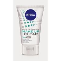 ราคา (ขนาดพิเศษ 150g) NIVEA WHITE ACNE OIL CONTROL MAKE UP CLEAR CLEANSING MUD FOAM (406862464)