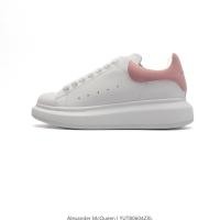 ราคา Alexander McQueen MCQ รองเท้ากีฬาสีขาวขนาดเล็กพื้นหนาเพิ่มความสูง Flash Tail รองเท้าหนังวัวเรียบ (29258932592)