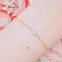 ราคา [ พร้อมส่ง ] สร้อยข้อมือเพชรแท้ ทองคำแท้9K (ทอง37.5%) เพชรแท้น้ำ100 เบลเยี่ยมคัต [9KSG20] (16085083982)