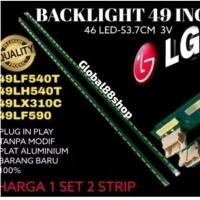 ราคา ราคา 2 STRIP BACKLIGHT TV LED 49 INC 49LF540 49LF590 49LX310 49LH540 49LF540T 49LF590T 49LX310C 49LH540T BL LED TV LAMP 49LX 49LH LG 4V กรอบไฟ LED 2 อันเดิม (44021485595)