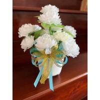 ราคา ดอกมะลิ กระถางดอกมะลิสีขาว+กระถางวินเทจ+โบว์+ฟรีการ์ด พร้อมส่งขนาด 20*10 ซม. (29306758642)