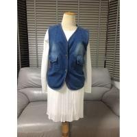 ราคา เดรสคลุมท้อง+เสื้อกั๊กยีนส์ (7551436602)