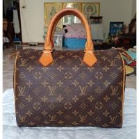 ราคา กระเป๋าถือทรงหมอนLouis Vuitton...หนังแคนวาสแท้สีน้ำตาลลายโมโนแกรม speedy 25...มือสองสภาพสวยใหม่ มีของพร้อมส่งนะคะ... (44275034437)