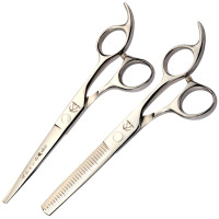 ราคา กรรไกรตัดแต่งทรงผม ตัดผมมืออาชีพ ตัดเรียบ ตัดซอย ชุดกรรไกรตัดผม สีเงิน สไตล์ญี่ปุ่น คุณภาพดี (3837643952)