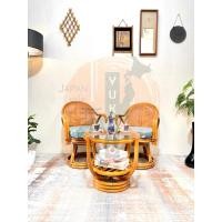 ราคา ชุดรับแขก เซ็ตโต๊ะเก้าอี้คู่ งานหวายญี่ปุ่น เฟอร์นิเจอร์ไม้หวาย ญี่ปุ่นมือสอง (42674120279)