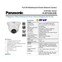 ราคา กล้องวงจรปิด Panasonic CCTV FULL HD IP Camera Outdoor รุ่น K-EF235L03E (15966273127)