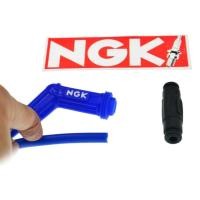 ราคา [เอสอาร์] ลวดจุดระเบิดแรงดันสูงสําหรับรถจักรยานยนต์สีฟ้า120องศาหัวเฉียงซิลิโคน (42926634186)