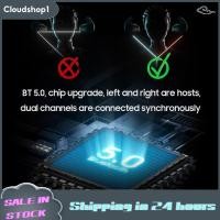 ราคา Cloudshop1 Cloudshop1 หูฟังสเตอริโอไร้สาย BT 5.0 แบบชาร์จไฟได้หูฟังกันน้ำชุดหูฟังควบคุมแบบสัมผัสเข้ากันได้กับ Android/iOS/แท็บเล็ตพีซีสีดำ (29392813874)