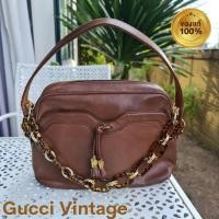 ราคา กระเป๋าแบรนด์เนม Gucci กระเป๋ากุชชี่มือสองของแท้ หนังวัวน้ำหนักเบา สีน้ำตาล สายเทียบแต่งสาย ซับในเป็นหนังแท้ มีเลขเช็ึึค (14628238274)
