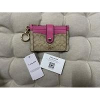 ราคา พร้อมส่ง New Coach แท้ พวงกุญแจ ใส่บัตร รุ่น COACH ATTACHMENT CARD CASE IN COLORBLOCK SIGNATURE CANVAS CE697 IMVGK (21189390330)