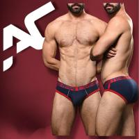 ราคา Andrew Chris Modal Locker Room Brief (มือ1 S,L,XL) กางเกงในชาย มีช่องล็อคเป้า (40251306432)
