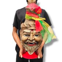 ราคา TNM เศียรบรมครูปู่ฤาษีตาไฟ เนื้อเรซิ่นผสมมวลสารหนังตะโพนเก่า ผูกผ้า3สี ขนาดครอบศีรษะได้ พร้อมขาตั้งเศียรมอบให้ (24670659278)