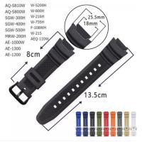 ราคา สีดําเปลี่ยนยางสายนาฬิกาสายรัดข้อมือสีดําถังสําหรับ CASIO นาฬิกาดิจิตอล AQ-S810W SGW-300H SGW-400H (18889183728)