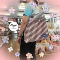 ราคา กระเป๋าถือสะพายไหล่ได้ งานผ้าพันคอครูสลา สายผ้าดิบ/มีก้นกระเป๋า/ไม่มีซิป (25044455813)