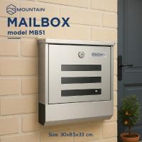 ราคา ตู้จดหมาย ตู้จดหมายสแตนเลส รุ่น MB51 (30x8.5 x 33 cm) Mountain Mailbox ตู้ไปรษณีย์ ตู้รับจดหมาย (11941806375)