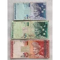 ราคา ธนบัตรรุ่นเก่าของประเทศมาเลเซีย ชนิด1-10Ringgit ปี1995-2000 ขายยกชุด3ใบ (27711960551)
