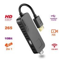 ราคา 2025 ใหม่ DVB-T2 DVB C H.265 ทีวีจูนเนอร์ 1080p HD Digital Terrestrial TV Receiver U3mini ทีวีถอดรหัสอิตาลี DVB T2 จูนเนอร์กล่องทีวี (41524335841)