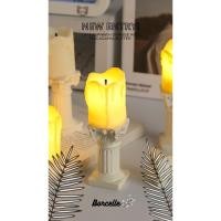 ราคา เทียน LED โคมไฟ เชิงเทียนสไตล์โรมัน เชิงเทียนขนาดเล็กเชิงเทียนของเก่าของประดับตกแต่ง มีถ่านให้พร้อมใช้งาน (18924758527)