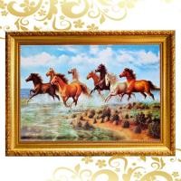 ราคา กรอบรูป ม้า 8 ตัว คำมงคล เจริญ ก้าวหน้า รุ่งเรือง ร่ำรวย /ตกแต่งบ้าน/ตกแต่งร้าน/เสริมฮวงจุ้ย/กรอบขนาด 26.0 x 35.0 C.M (20304758858)