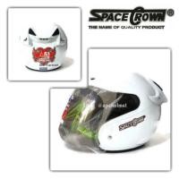 ราคา หมวกกันน็อค SPACE CROWNรุ่น knight สีขาว (กระจกทึบ390/ปรอท460) (494699786)