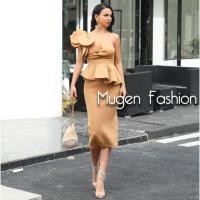 ราคา Mugen Fashion เดรสทำงาน ชุดทำงาน ชุดออกงาน เดรสออกงาน เกรดพรีเมี่ยม (9973477225)