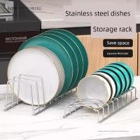 ราคา ชั้นวางของในครัว ที่คว่ำจาน Artifak penyimpanan pinggan keluli tahan karat, rak toskan meja, rak dapur, rak mangkuk, pemegang simpanan pinggan mangkuk (50850261949)