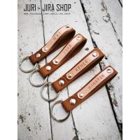 ราคา พวงกุญแจหนังอ่อนแบบหน้าซ้อน สลักชื่อได้/ ชิ้นเดียวก็ขายค่ะ! (729109715)