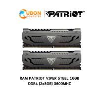 ราคา RAM(แรม) PATRIOT VIPER STEEL 16GB DDR4 [2x8GB] 3600MHZ (24316156739)