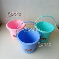 ราคา [GA] Alexish Ikawa Premium Plastic Bucket Bucket 1.5 Galoon Shatterproof Mini Bathroom Handle Bucket (43910244040)