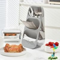 ราคา ชั้นวางภาชนะพลาสติก 3 ชั้น Espo ช่วยประหยัดพื้นที่ กล่องเก็บตะเกียบสำหรับจัดระเบียบโต๊ะรับประทานอาหาร (22571690255)