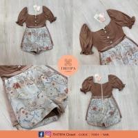 ราคา จั๊มสูทขาสั้นผ้าทอ งานป้าย Thitipa SizeL ***มือ1ป้ายห้อย (13374103759)
