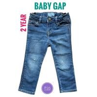 ราคา สินค้ามือสอง แบรนด์แท้ กางเกงยีนส์เด็ก เบบี้ แก๊ป Baby Gap Jeans ยีนส์ Skinny fit Jeans 2 years เด็กสูง 95cm สีเข้ม (40715263688)