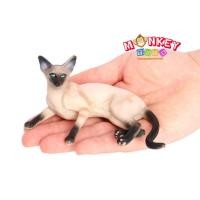 ราคา Monkey Toys โมเดลสัตว์ Cat แมว แมวไทย วิเชียรมาศ นอน ขาวดำ ขนาด 11.60 CM (จากหาดใหญ่) (56101458842)