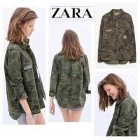 ราคา แจ็คเก็ตลายทหาร แบบ zara พร้อมส่ง (65602775)