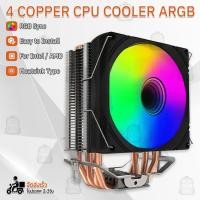ราคา Qbag - ซีพียูคูลเลอร์ พัดลมระบายความร้อน ท่อความร้อน พัดลมทำความเย็น พัดลมคอม CPU Heatsink - CPU Cooler RGB (25421391366)