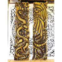 ราคา หงส์ไม้ มังกรแกะสลัก (ได้2แผ่น) งานไม้สัก ขนาดต่อแผ่น 180x45 cm. ปัดสีทอง ไม้สักแต่งบ้าน Teak Wood Carved Dragon & Swan (25900719072)