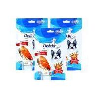 ราคา Delicio Real Salmon with Milk Dog Treat 70g (3 units) เดลิซิโอ ขนมสุนัข รสปลาแซลมอน และนม 70 กรัม (3 ซอง) (1141298018)