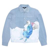 ราคา SLUM LTD - RIPNDIP Heaven And Hell Denim Jacket Light Wash (16461787669)