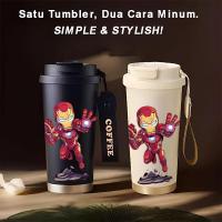ราคา Ironman Marvel Tumbler 500ml สแตนเลส 316 ขวดดื่มแบบพกพา Stylish & Aesthetic พร้อมถ้วยฟางLXSP0715 (40522842802)