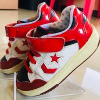 ราคา Converse เด็กสีแดงขาว 16cm จะเท่ห์ไปไหนกันค้าบบ (4716729165)