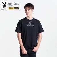 ราคา PLAYBOY เสื้อยืดคอกลม รุ่น P1MT255TB050 สีดำและขาว (40720077363)
