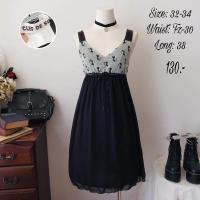 ราคา เดรสญี่ปุ่นมือสอง ลายเเมวดำ (20183297192)