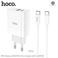 ราคา ชุดชาร์จ Hoco NT9 หัวชาร์จพร้อมสาย จ่ายไฟ PD20W+QC3.0 สำหรับ Type-C toType-C/PD ชาร์จเร็ว (25738038109)