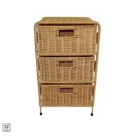 ราคา ตู้ลิ้นชักลายหวาย 3 ชั้น Rattania KASSA HOME รุ่น ZY3709 ขนาด 40 x 31 x 68 ชม. สีน้ำตาตาล (41610706539)