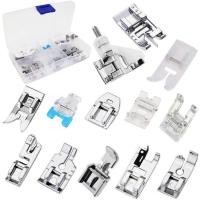 ราคา 13 ชิ้น Presser Feet ชุดสําหรับจักรเย็บผ้าในครัวเรือน Brother Singer Janome Toyota... (57401897196)