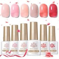 ราคา Born PRETTY Gel Nail Polish Set Milky Jelly Nude Pink Color Gel Polish Kit (19836282205)
