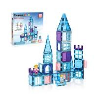 ราคา PicassoTiles 72 Pc Ice Castle Magnet Building Tiles with Characters (28964059443)