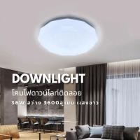 ราคา โคมไฟติดเพดานทรงกลม โคมซาลาเปา โคมไฟLED สำเร็จรูปพร้อมติดตั้ง LUNAR-65K ทรง 12 เหลี่ยม 36 วัตต์ (29527406089)