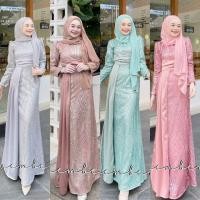 ราคา ชุดเดรสอิสลาม ชุดเดรสมุสลิม กลิตเตอร์ (24461704821)
